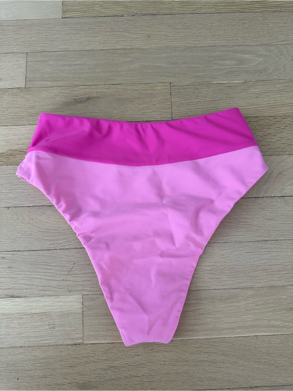 Tularosa Two-Tone Pink High-Waist Bikini Bottoms Small - Picture 2 of 3